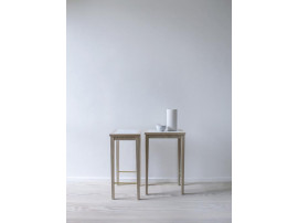 Mid-century modern scandinavian No 1 white marble