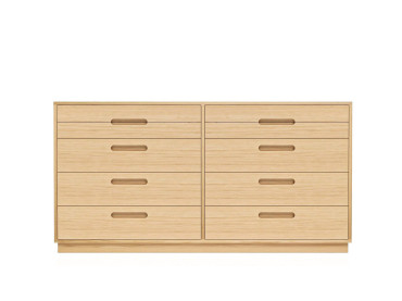 Commode double sur mesure. Modèle Cosmopol, 10 tiroirs sur socle