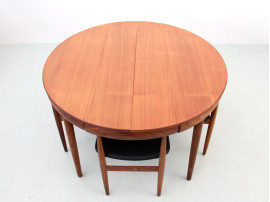 Table de repas scandinave à rallonges Dining set en teck model 630