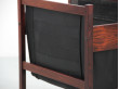 Porte revues scandinave en palissandre de Rio et cuir