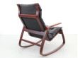Rocking chair scandinave Siesta de Ingmar Relling et son ottoman