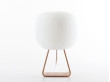 Table lamp in oak and opal glass model Toad by Timo Niskanen