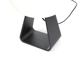 Mid-Century Modern scandinavian lamp in oak and opal