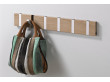 Danish clothes hanger Knax, 6 hooks, in maple, teak, oak or walnut