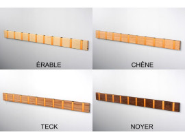 Danish clothes hanger Knax, 10 hooks, in maple, teak, oak or walnut