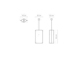 Petite suspension modèle Allongé