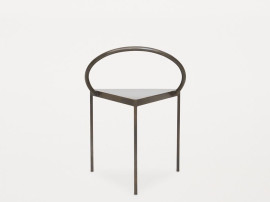Triangolo chair. Blackened steel. 
