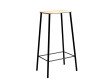 Adam stool. Oak. Grey structure. Rectangularseat. H65 cm or H76 cm