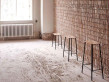 Adam stool. Oak. Grey structure. Rectangularseat. H65 cm or H76 cm
