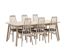Extendable dining table model 700, 6/12 seats