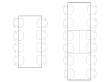 Extendable dining table model 700, 6/12 seats