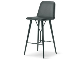 Tabouret de bar scandinave modèle Spine 1731 avec dossier. 68 cm ou 74 cm 