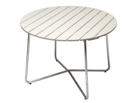 Outdoor table A9, Ø 100 cm. Galvanized steel base. 