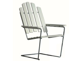 A3 outdoor armchair galvanized steel base. 