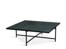Carrare marble coffee table 90 cm. Black frame. 