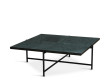 Carrare marble coffee table 90 cm. Black frame. 