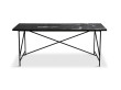 Carrare marble dining table 185 cm. Black frame. 