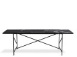 Carrare marble dining table 230 cm. Black frame. 