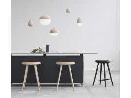 High Stool. 69 cm or 74 cm. Black stained beech 