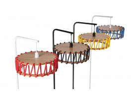 Lampadaire scandinave Macaron 30 cm - 5 couleurs, piètement blanc ou noir