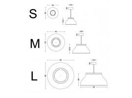 PC pendant lamp 3 size. 4 colors
