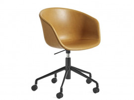 Fauteuil de bureau à roulettes et hauteur réglable About A Chair AAC 53 tapissée