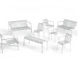 Banc de jardin scandinave Palissade Hot Galvanisé
