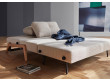 Canapé-lit convertible scandinave modèle Kub Wood 140. 