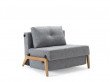 Canapé-lit convertible scandinave modèle Kub Wood 90. 