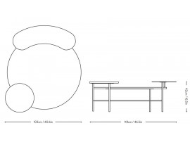 Palette JH8  coffee table, black