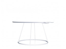 Table basse scandinave Breeze Wavy Ø80cm