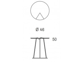 Breeze coffee table with wavy top Ø 46 cm