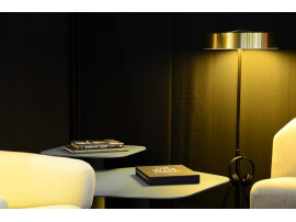 Cymbal Floor Lamp brass