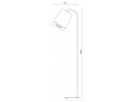 Hide Large floor lamp