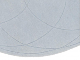 Tapis scandinave rond sur mesure, tufté à la main, modèle Lotus