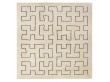 Custom hand tufted Maze-tufted square rug. 