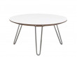 Table basse scandinave ronde Shark AK 1850, Massif ou Corian. Ø 70 cm ou 100 cm