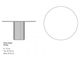 Palais Royal dining table, 6/8 pers.