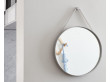 Strap mirror grey Ø 70 cm