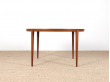 Table basse scandinave ronde teck