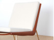 Paire de chauffeuse scandinave en teck. Modèle Boomerang.  