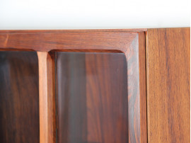 Rio rosewood glazed bookcase