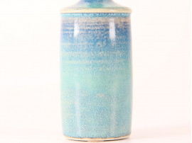 Scandinavian ceramics. Miniature turquoise vase