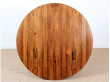Extendable round dining table in rosewood 4 to 8 seats