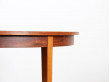 Extendable round dining table in rosewood 4 to 8 seats