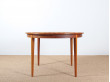 Extendable round dining table in rosewood 4 to 8 seats