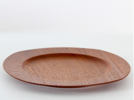 Square serving dish in teak