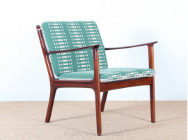 Paire de fauteuil scandinave en acajou