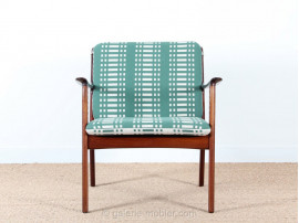 Paire de fauteuil scandinave en acajou