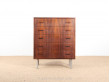 Scandinavian chest of drawers in Rio rosewood
